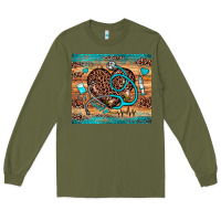 Army Green nurse leopard heart Long Sleeve Tee - JahusDesignShop