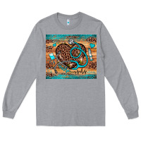 Heather Grey nurse leopard heart Long Sleeve Tee - JahusDesignShop