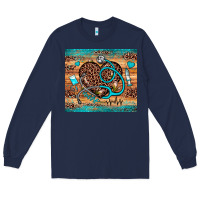Navy nurse leopard heart Long Sleeve Tee - JahusDesignShop