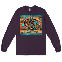 Plum nurse leopard heart Long Sleeve Tee - JahusDesignShop