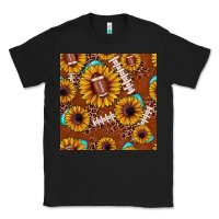 Black football leopard sunflower seamless pattern Classic Tee - JahusDesignShop
