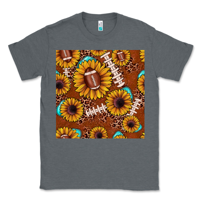 Football Leopard Sunflower Seamless Pattern Classic Tee by JahusDesignShop | Teevron