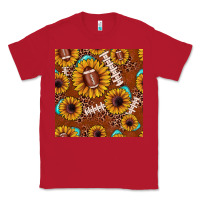 Red football leopard sunflower seamless pattern Classic Tee - JahusDesignShop