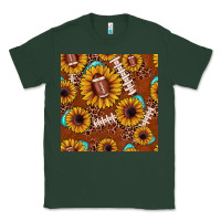 Sports Green football leopard sunflower seamless pattern Classic Tee - JahusDesignShop