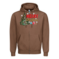Chestnut merry christmas tree Zipper Hoodie - AdoDesignShop