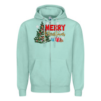 Seafoam merry christmas tree Zipper Hoodie - AdoDesignShop