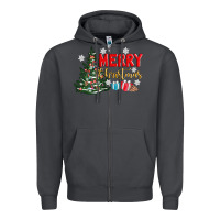 Smoke merry christmas tree Zipper Hoodie - AdoDesignShop