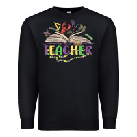 Black teacher mardi gras Premium Sweatshirt - MaliasSmallBusiness