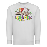 Dove Grey teacher mardi gras Premium Sweatshirt - MaliasSmallBusiness