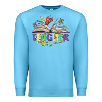 Ocean Blue teacher mardi gras Premium Sweatshirt - MaliasSmallBusiness