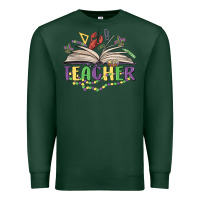 Sports Green teacher mardi gras Premium Sweatshirt - MaliasSmallBusiness