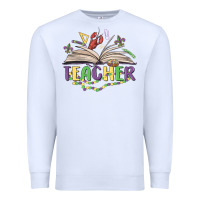 White teacher mardi gras Premium Sweatshirt - MaliasSmallBusiness