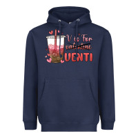 Navy v is for valentine venti Heavyweight Hoodie - MaliasSmallBusiness