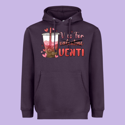 V Is For Valentine Venti Heavyweight Hoodie Designed By Maliassmallbusiness