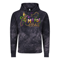 Cloud Black mardi gras fleur de lis and beads Vintage Hoodie - RanaPortraitStore