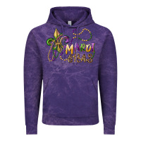 Cloud Purple mardi gras fleur de lis and beads Vintage Hoodie - RanaPortraitStore