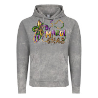 Mardi Gras Fleur De Lis And Beads Vintage Hoodie | Teevron