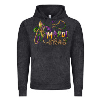 Vintage Black mardi gras fleur de lis and beads Vintage Hoodie - RanaPortraitStore