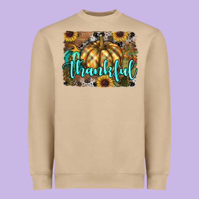 Thankful Pumpkin Heavyweight Sweatshirt Designed By Ranaportraitstore