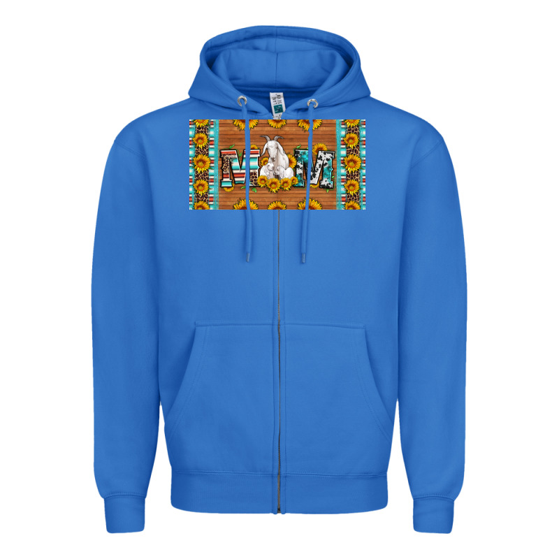 Mom Goat Sunflowers License Plate Zipper Hoodie by Artiststas | Teevron