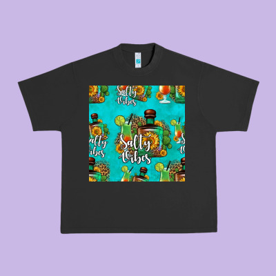 Salty Vibes Seamless Pattern Urban Heavy Tee Designed By Hra Design Shop
