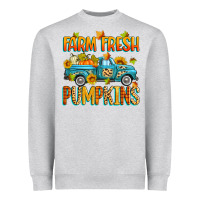 Heather Grey farm fresh pumpkins Heavyweight Sweatshirt - Zillion Design Studio