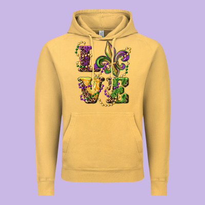 Love Fleur De Lis Vintage Hoodie Designed By Ranaportraitstore