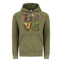 Vintage Olive love fleur de lis Vintage Hoodie - RanaPortraitStore