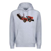Heather Grey red ditch witch Premium Hoodie - LillyAllenDesigns