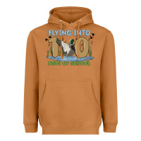 Meerkat flying into 100 days of school Heavyweight Hoodie - MaliasSmallBusiness