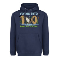 Navy flying into 100 days of school Heavyweight Hoodie - MaliasSmallBusiness