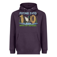 Plum flying into 100 days of school Heavyweight Hoodie - MaliasSmallBusiness