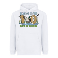 White flying into 100 days of school Heavyweight Hoodie - MaliasSmallBusiness