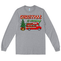 Heather Grey christmas is coming Long Sleeve Tee - BundleAndBundleShop