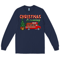 Navy christmas is coming Long Sleeve Tee - BundleAndBundleShop