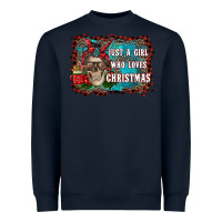 Navy just a girl who loves christmas Heavyweight Sweatshirt - RanaPortraitStore