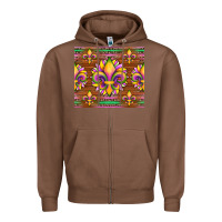 Chestnut mardi gras sunflowers fleur, de lis glitter leopard background Zipper Hoodie - Artiststas