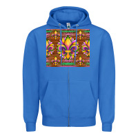 True Royal mardi gras sunflowers fleur, de lis glitter leopard background Zipper Hoodie - Artiststas