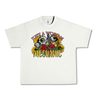 Pistachio just a woman who loves her mechanic Urban Heavy Tee - SublimationCraftShop