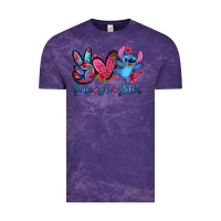 Cloud Purple peace love stitch Vintage Tee - Zillion Design Studio