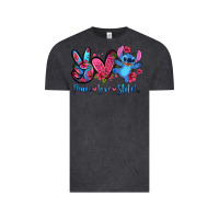 Vintage Black peace love stitch Vintage Tee - Zillion Design Studio