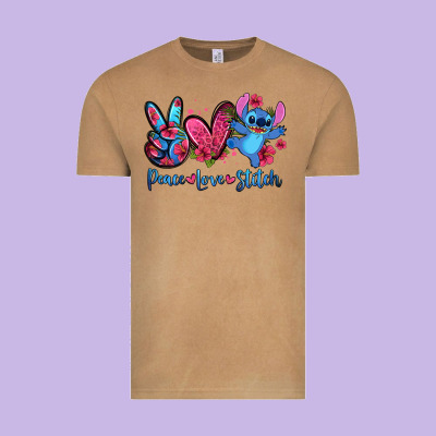Peace Love Stitch Vintage Tee Designed By Zillion Design Studio