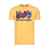 Vintage Mustard peace love stitch Vintage Tee - Zillion Design Studio