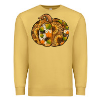 Antique Gold Leopard cowhide sunflower pumpkin Premium Sweatshirt - NancyCooperArtShop