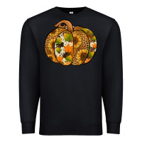 Black Leopard cowhide sunflower pumpkin Premium Sweatshirt - NancyCooperArtShop