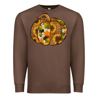 Chestnut Leopard cowhide sunflower pumpkin Premium Sweatshirt - NancyCooperArtShop