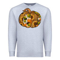 Heather Grey Leopard cowhide sunflower pumpkin Premium Sweatshirt - NancyCooperArtShop