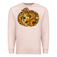 Pale Pink Leopard cowhide sunflower pumpkin Premium Sweatshirt - NancyCooperArtShop