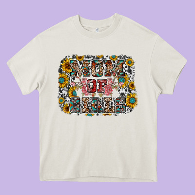 Mom Of Girls Heavy Core Tee Designed By Racoondesign