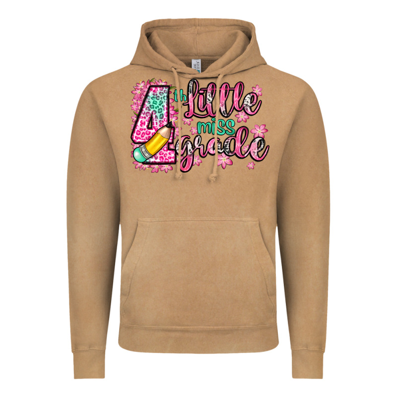 Little Miss 4th Grade Vintage Hoodie by Zillion Design Studio | Teevron